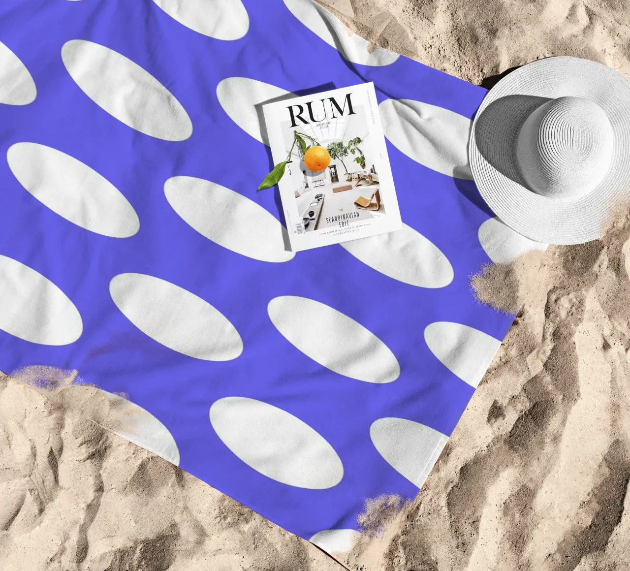 Polka Dots in Purple beach towel by Happy Littles