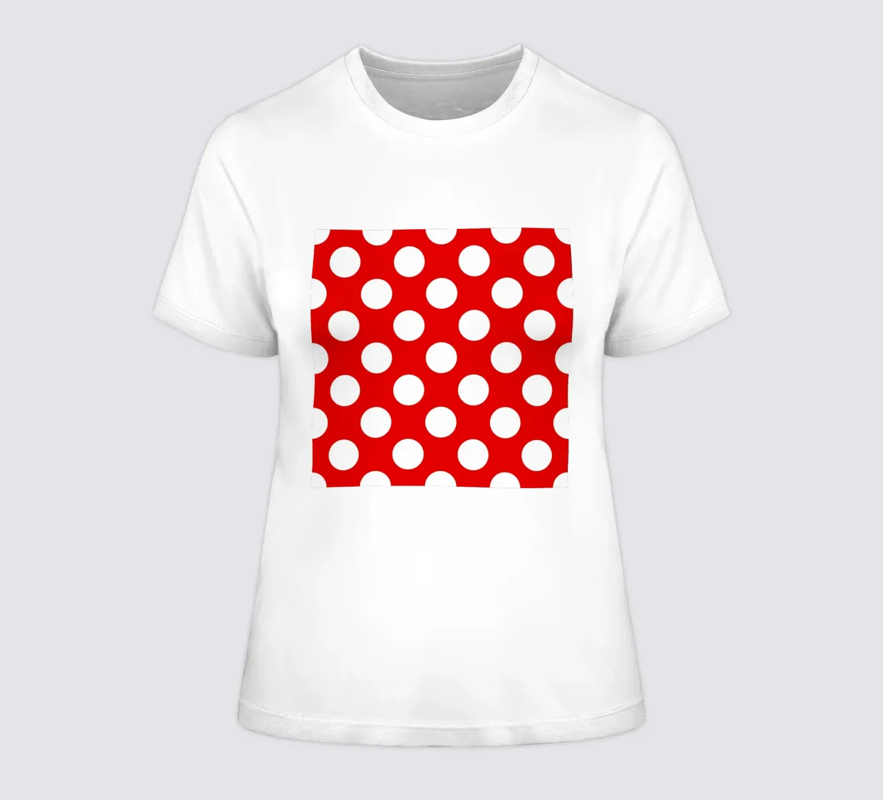 Stippen in Rood dames t-shirt getailleerd van Happy Littles