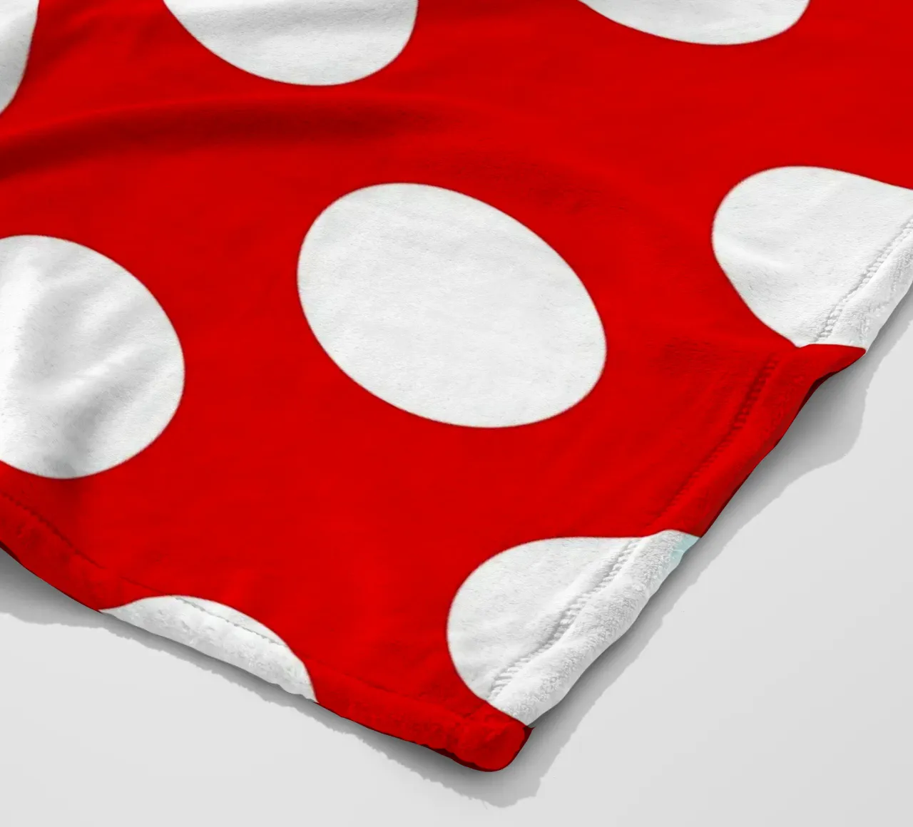 Polka Dots in Red fleece blanket by Happy Littles