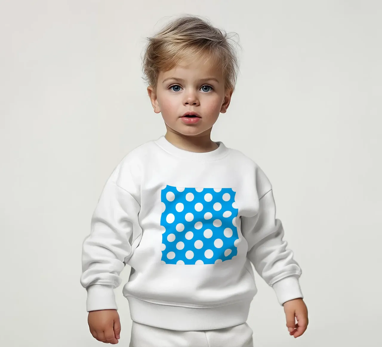 Pois in blu cielo felpa neonato da Happy Littles