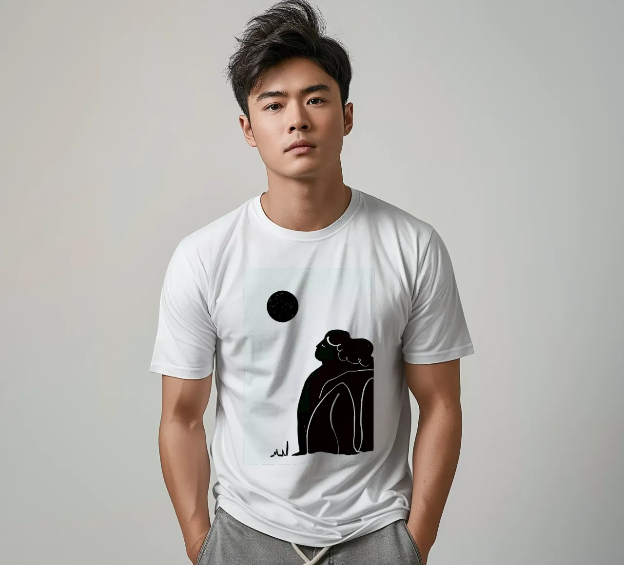 Moon Meditation t-shirt da Graphite
