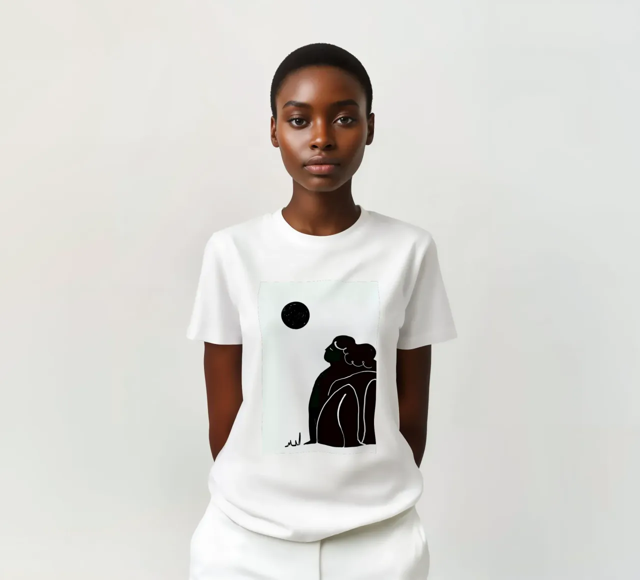 Moon Meditation t-shirt da Graphite