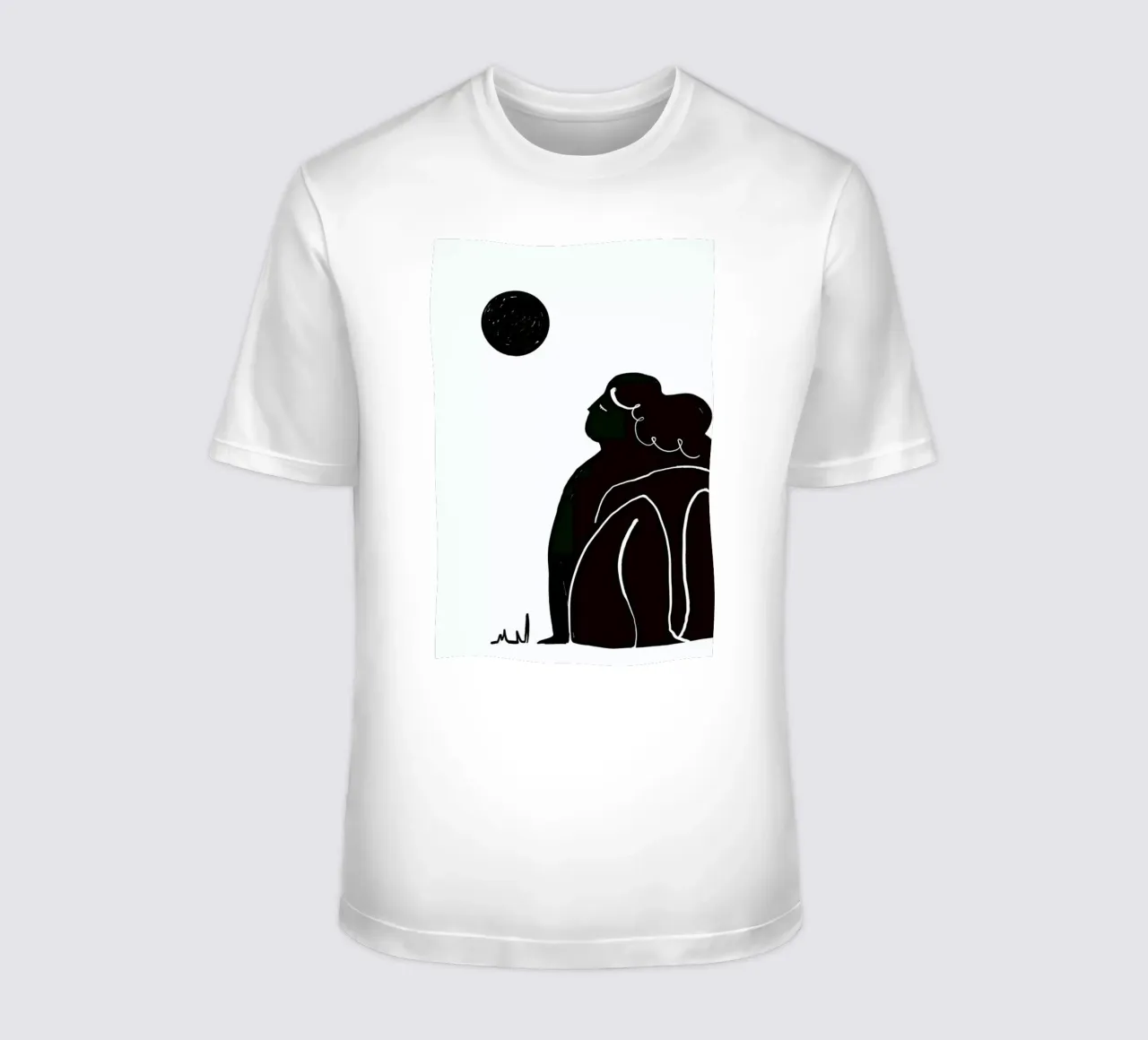 Moon Meditation t-shirt da Graphite