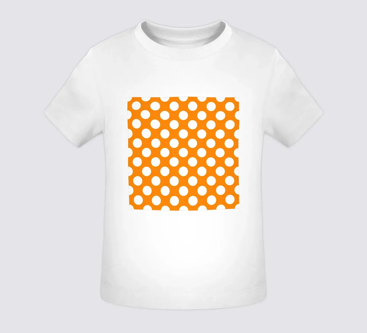 Polka Dots in Tangerine baby t-shirt by Happy Littles