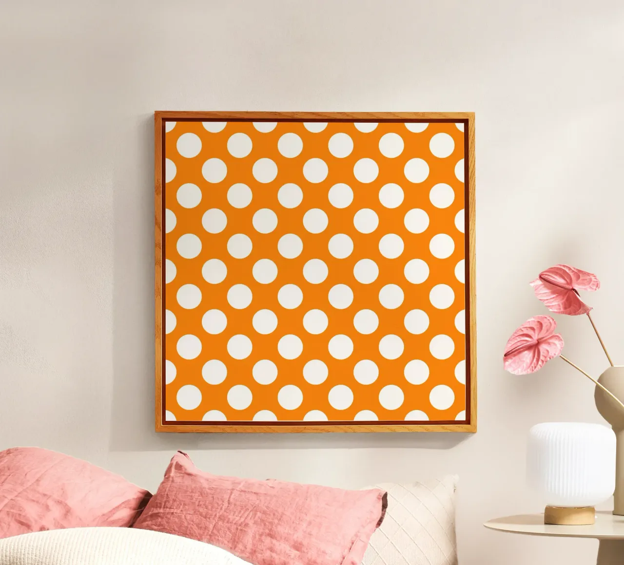 Polka Dots in Tangerine acrylic glass by Happy Littles