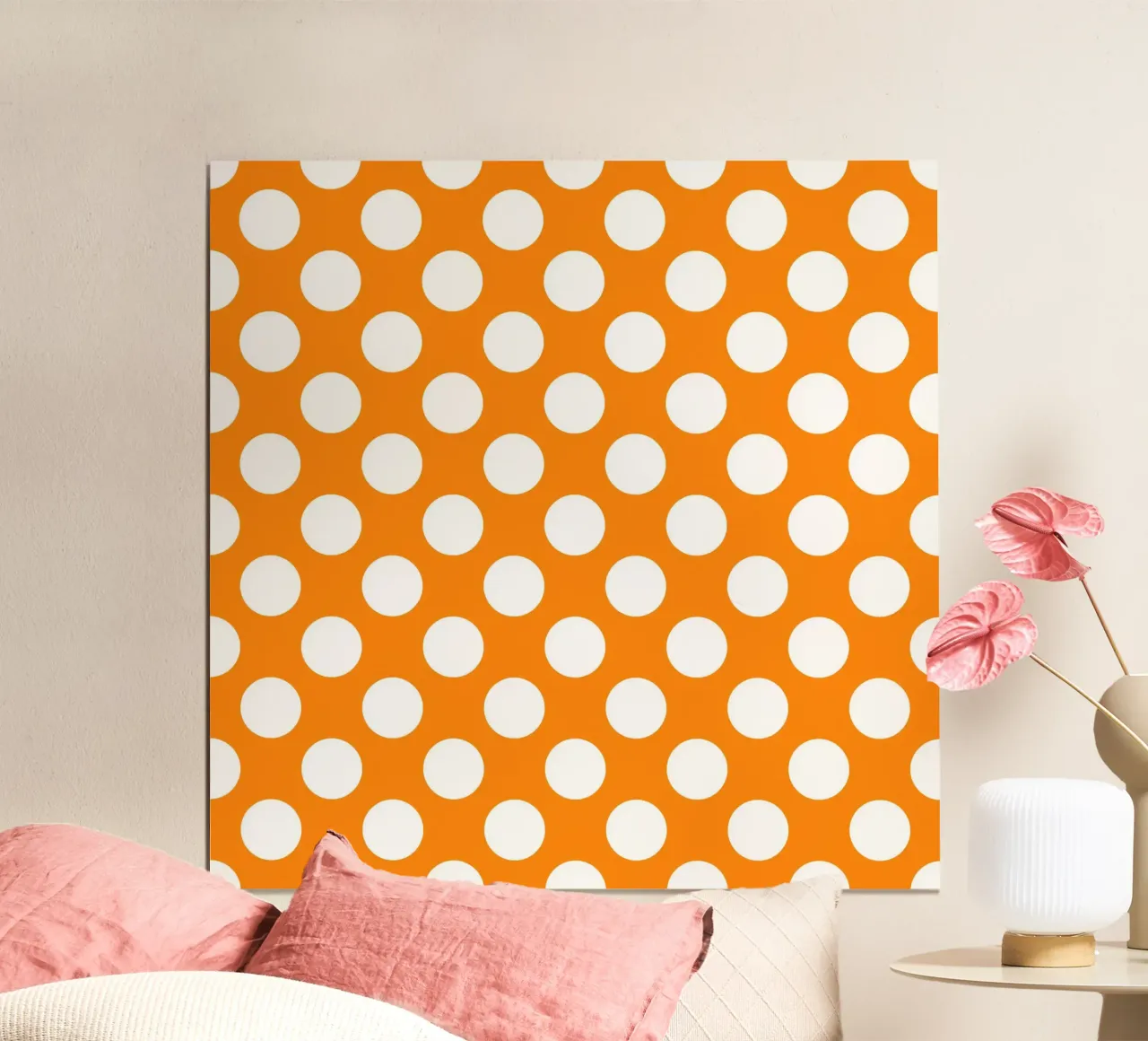 Polka Dots in Tangerine Hahnemühle von Happy Littles