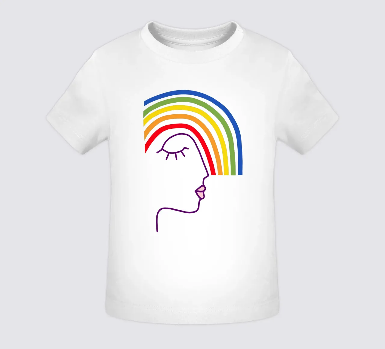 Wearing Pride • Abstract Rainbow Head baby t-shirt by Dominique Vari