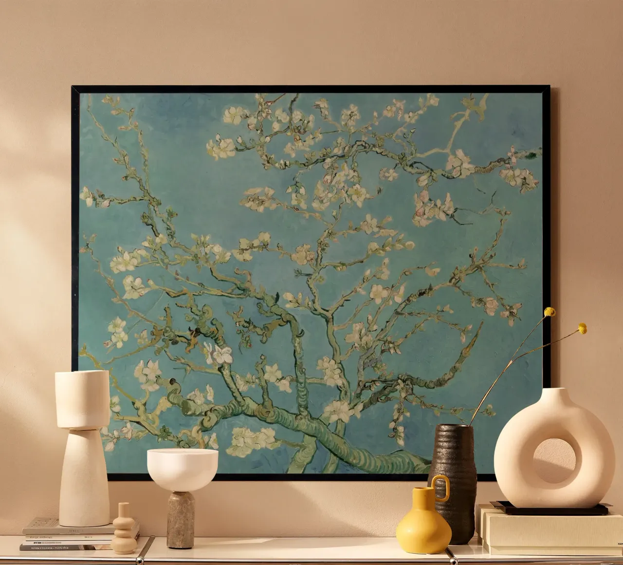 Vincent van Gogh Mandorli in fiore 1890 poster con telaio in alluminio da 50 masterpieces