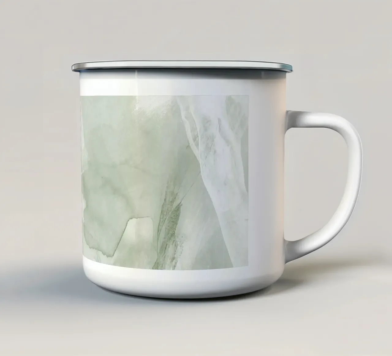 Pennellate di verde 5 tazza in smalto da NouveauPrints