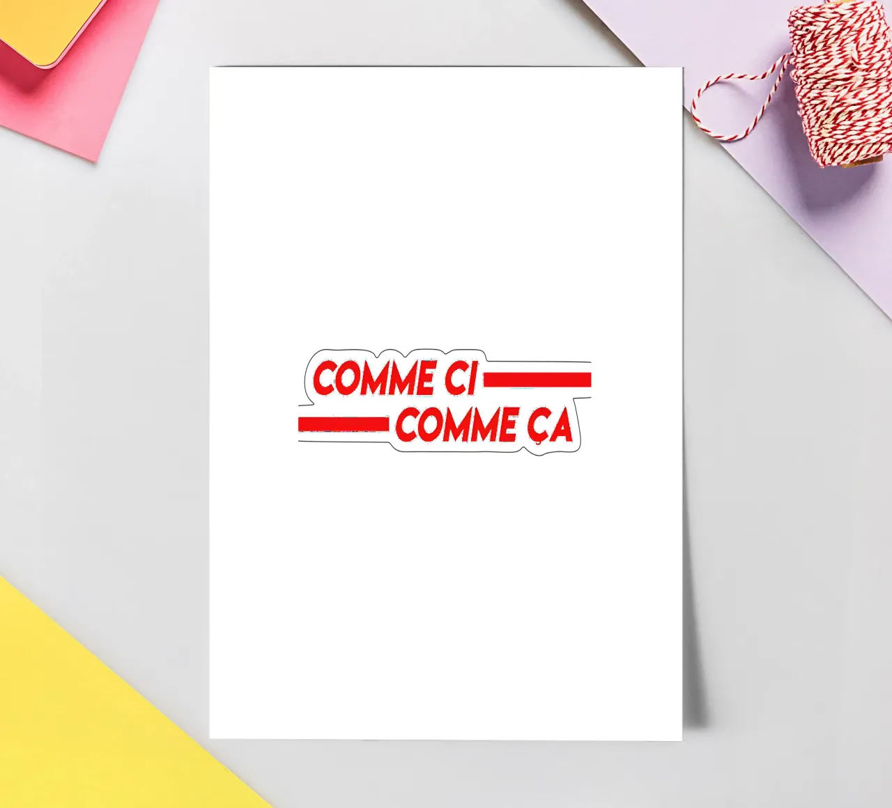 Comme Ci Comme Ca sticker sheet by Attaboy Dsgn