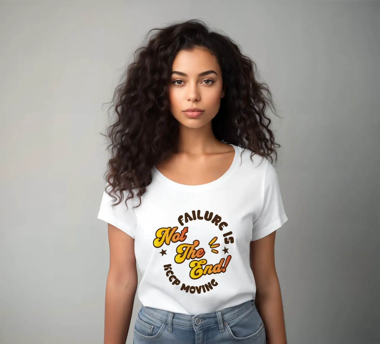 Failure is not the end - Keep moving women's fitted t-shirt by Gunawan Rb