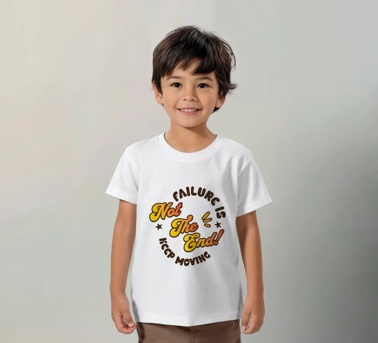 Il fallimento non è la fine - Continuate a muovervi t-shirt bambini da Gunawan Rb