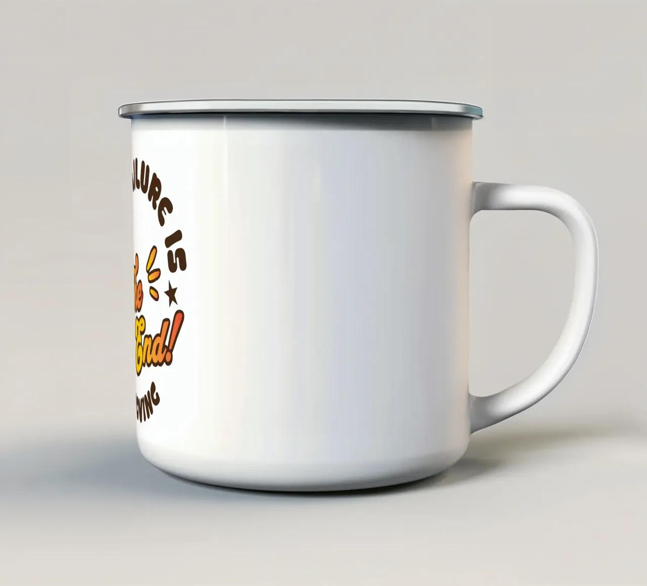 Il fallimento non è la fine - Continuate a muovervi tazza in smalto da Gunawan Rb