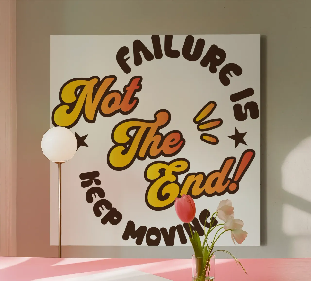 Failure is not the end - Keep moving canvas by Gunawan Rb