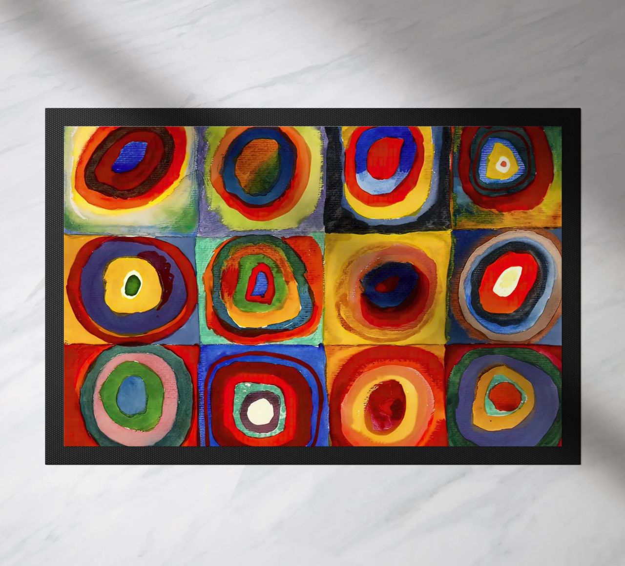 Vassily Kandinsky 1913 - Studio di colore, quadrati con concentri zerbino da 50 masterpieces