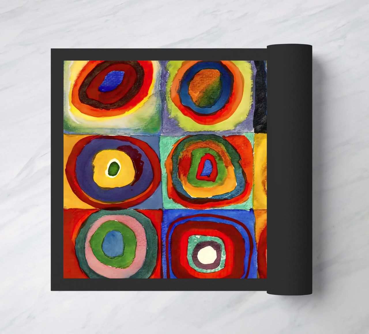 Vassily Kandinsky 1913 - Studio di colore, quadrati con concentri zerbino da 50 masterpieces
