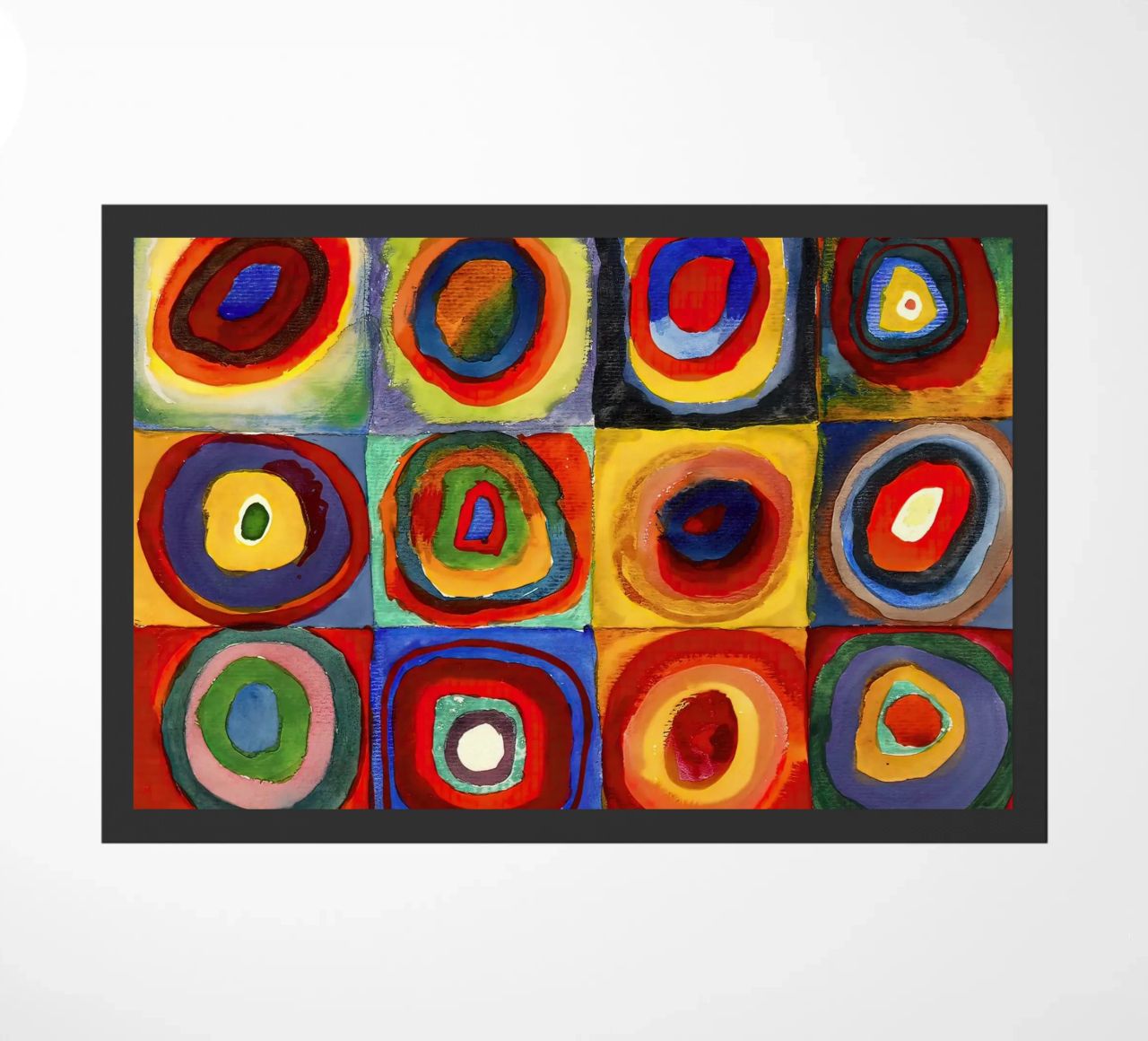 Vassily Kandinsky 1913 - Studio di colore, quadrati con concentri zerbino da 50 masterpieces