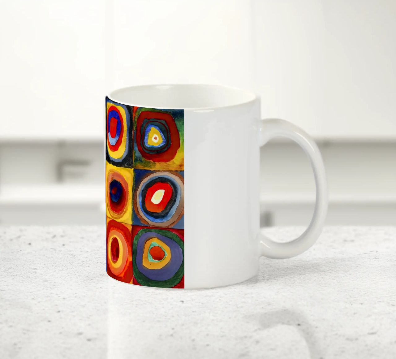 Vassily Kandinsky 1913 - Studio di colore, quadrati con concentri tazza in ceramica da 50 masterpieces