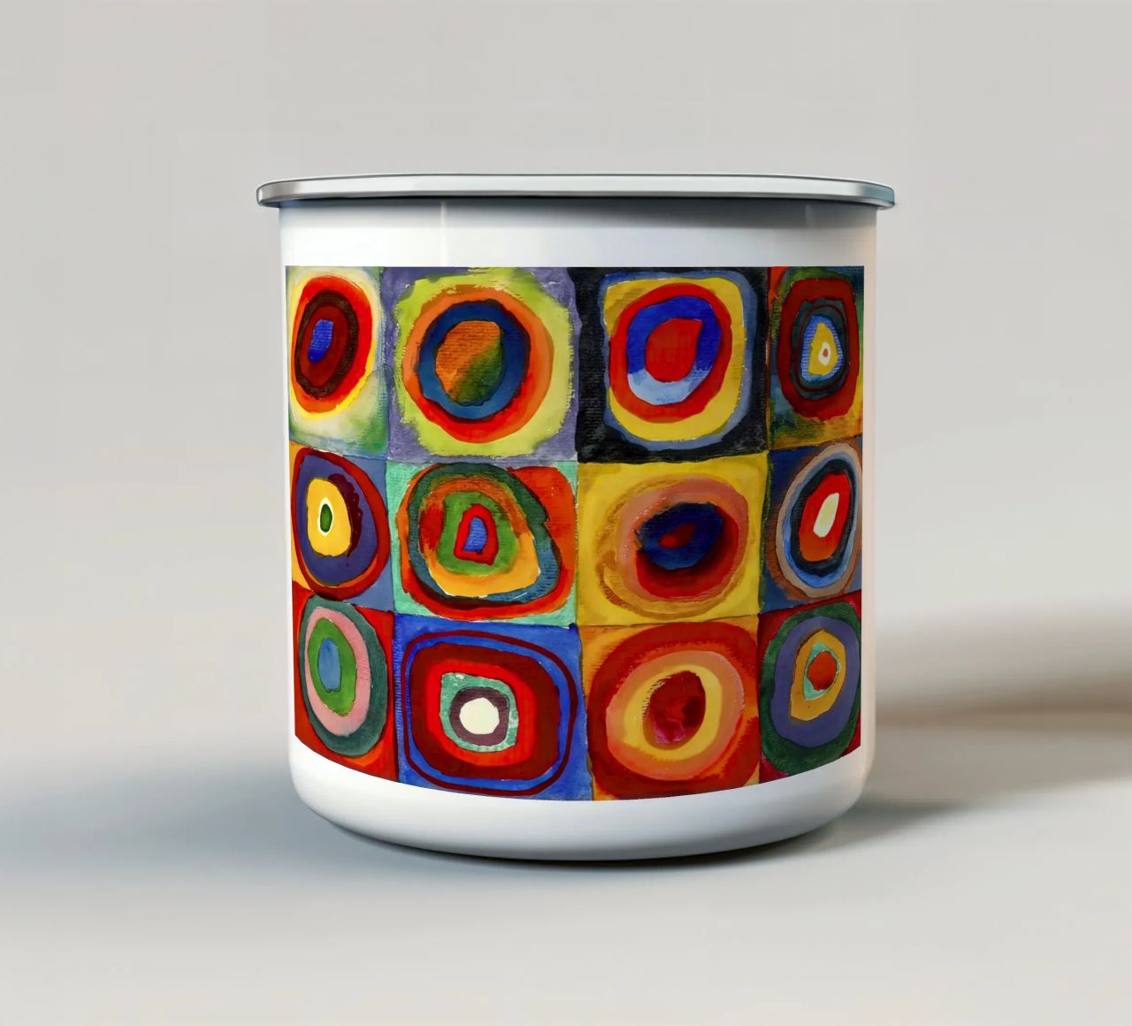 Vassily Kandinsky 1913 - Studio di colore, quadrati con concentri tazza in smalto da 50 masterpieces