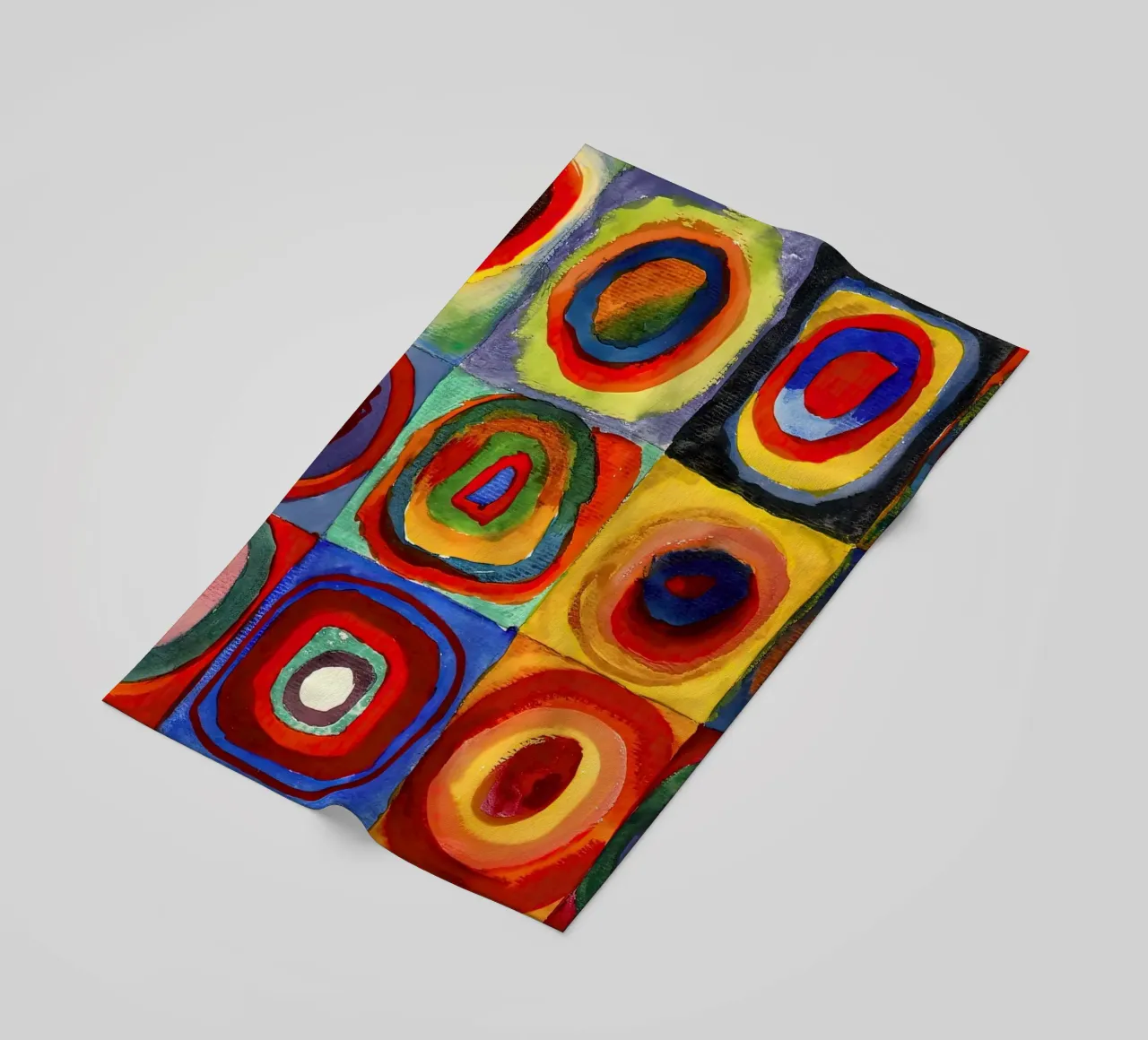 Vassily Kandinsky 1913 - Studio di colore, quadrati con concentri telo mare da 50 masterpieces