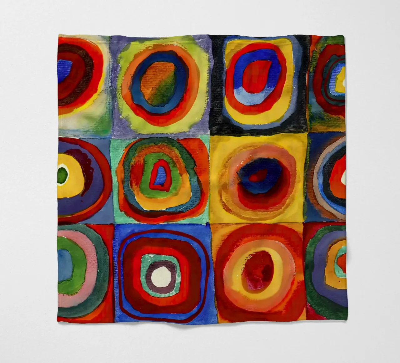 Vassily Kandinsky 1913 - Studio di colore, quadrati con concentri coperta in pile da 50 masterpieces