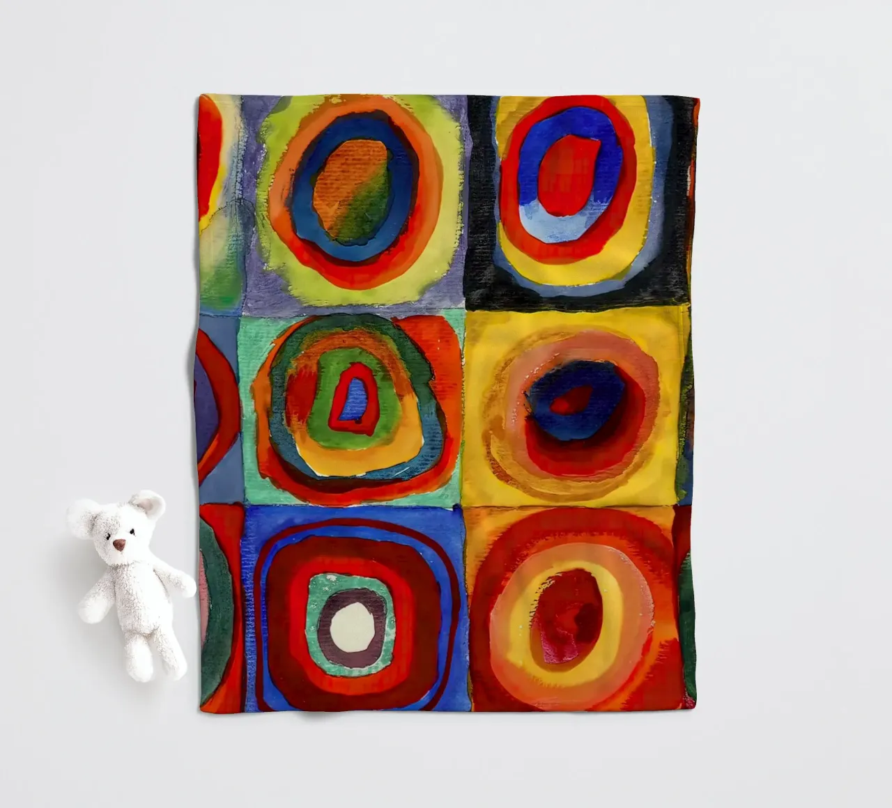 Vassily Kandinsky 1913 - Studio di colore, quadrati con concentri coperta in pile da 50 masterpieces