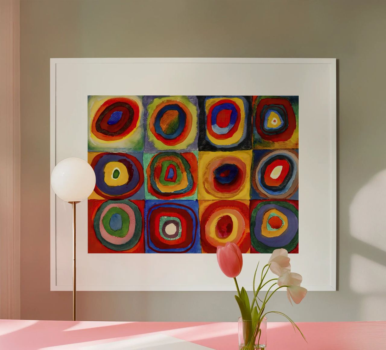 Vassily Kandinsky 1913 - Color Study, Squares with Concentri poster by 50 masterpieces