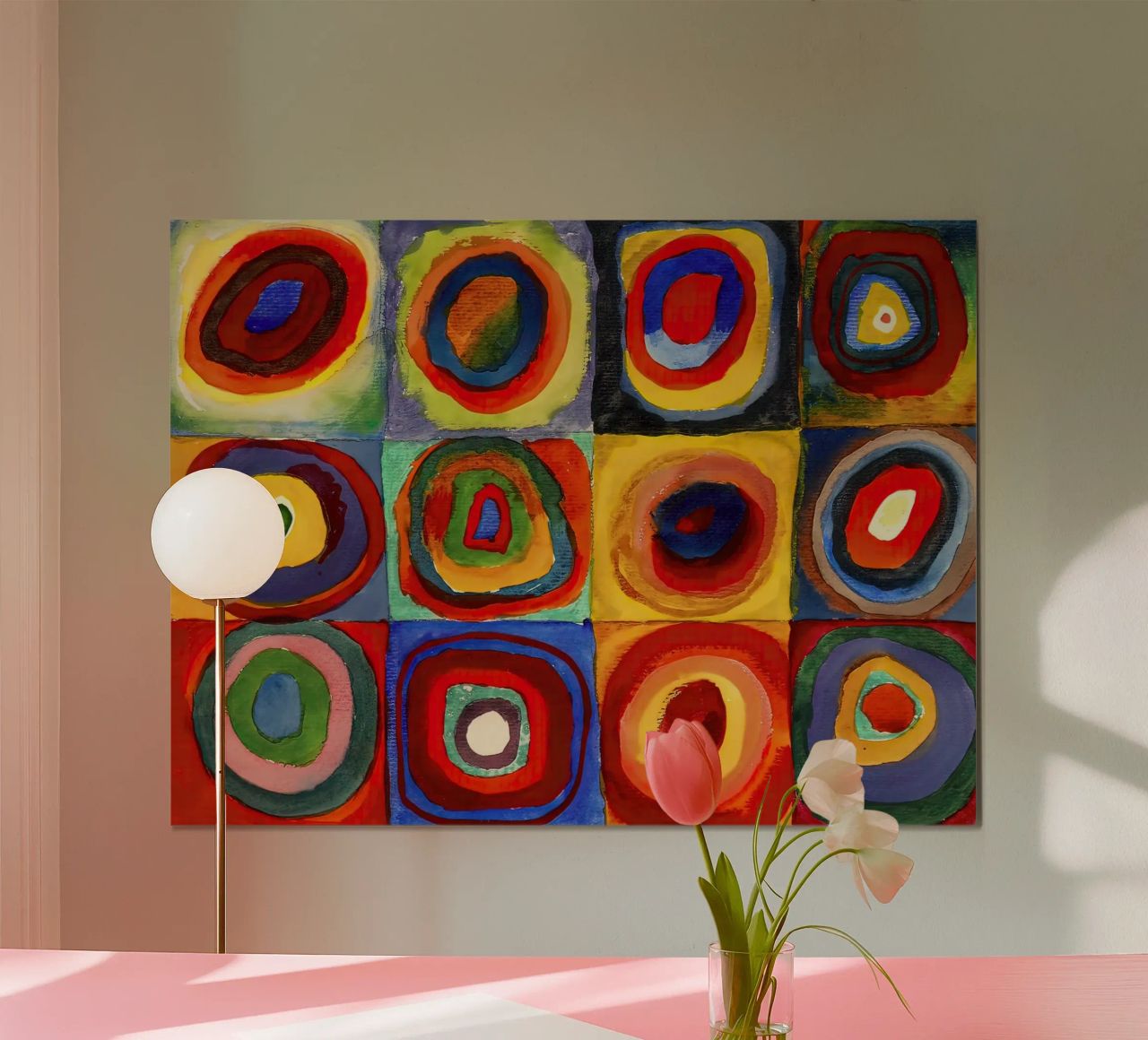 Vassily Kandinsky 1913 - Color Study, Squares with Concentri poster by 50 masterpieces