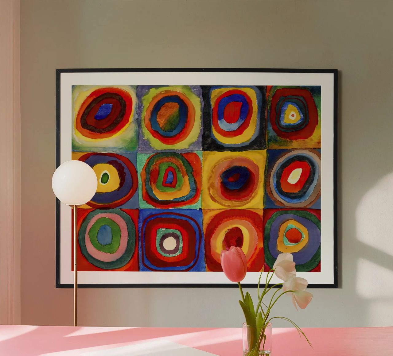Vassily Kandinsky 1913 - Color Study, Squares with Concentri poster by 50 masterpieces