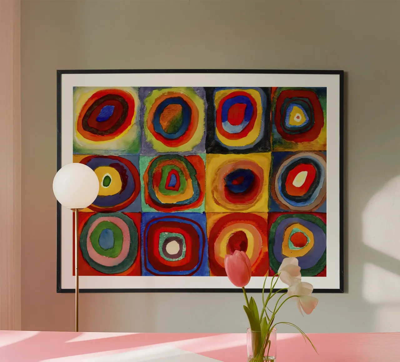 Vassily Kandinsky 1913 - Studio di colore, quadrati con concentri carta hahnemühle da 50 masterpieces