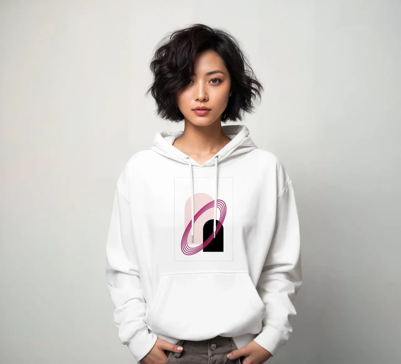 Abstract Archway Serenity - Modern Minimalist Geometric Art hoodie by NorwesClub