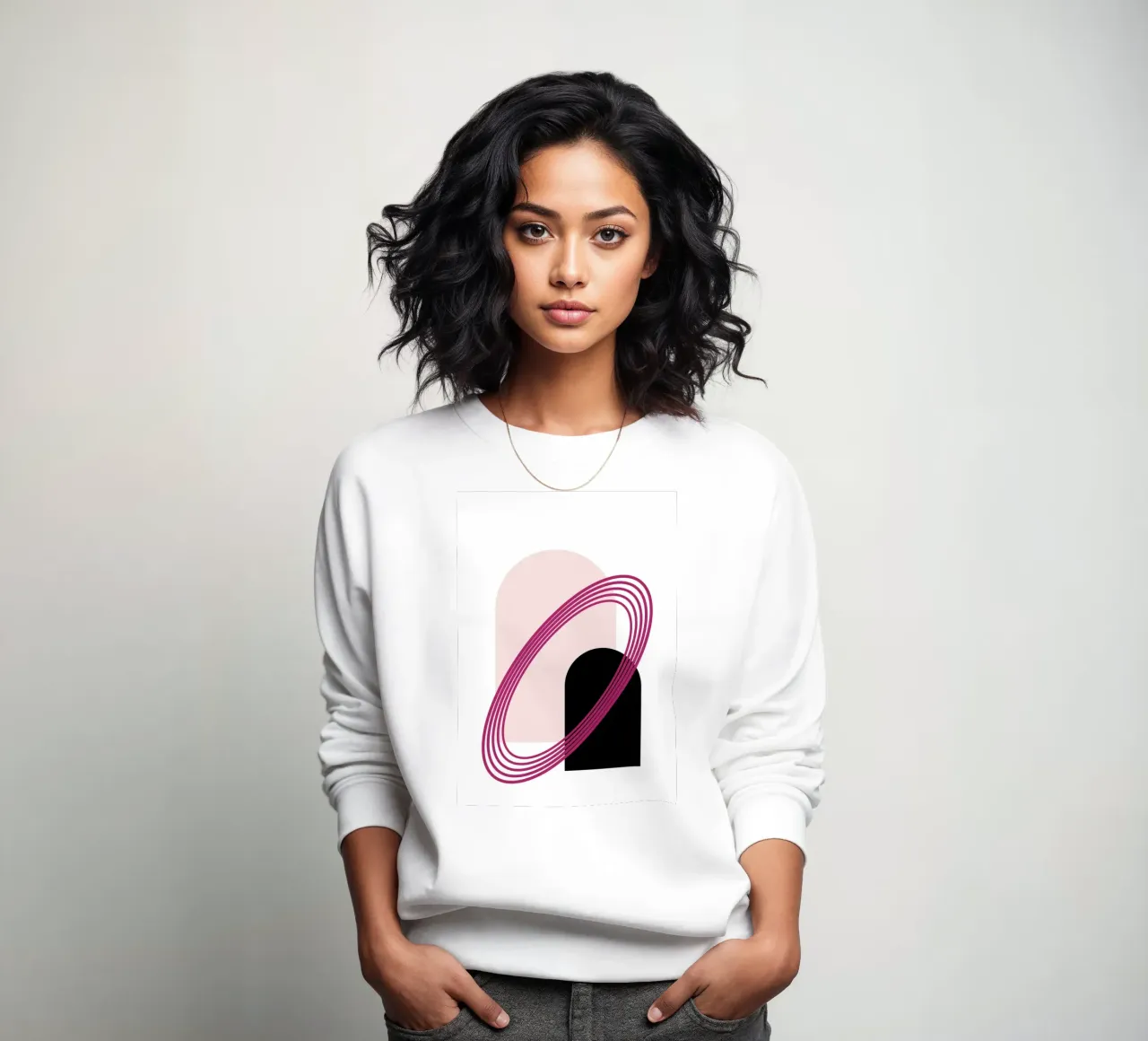 Abstract Archway Serenity - Modern Minimalist Geometric Art sweatshirt by NorwesClub