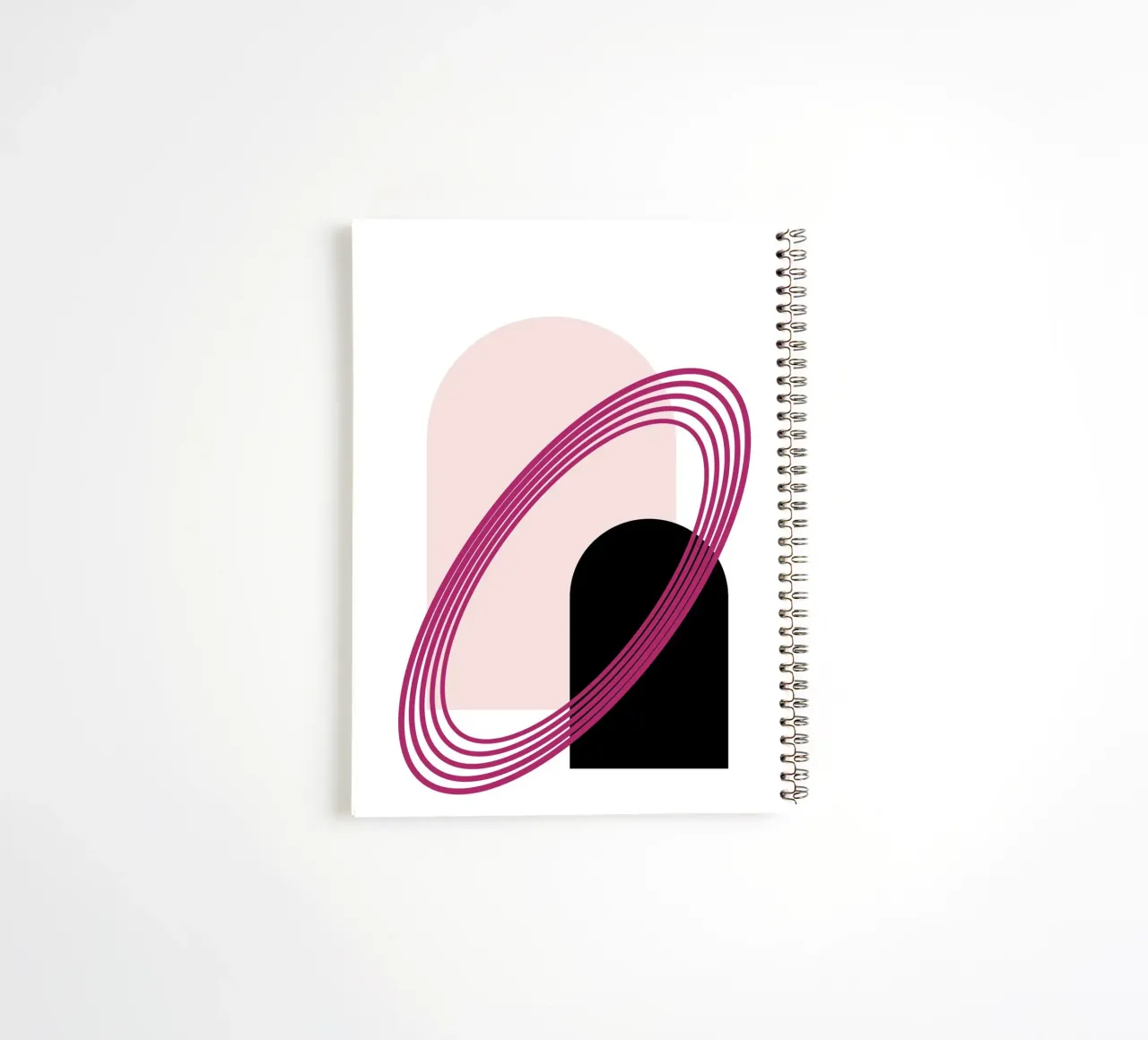 Abstract Archway Serenity - Modern Minimalist Geometric Art spiral notebook by NorwesClub