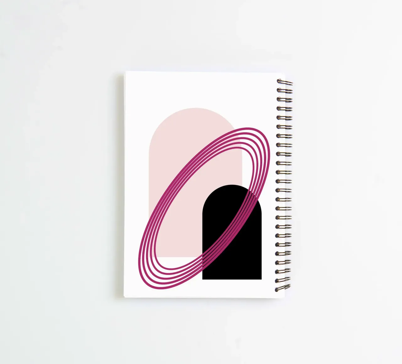 Abstract Archway Serenity - Modern Minimalist Geometric Art spiral notebook by NorwesClub