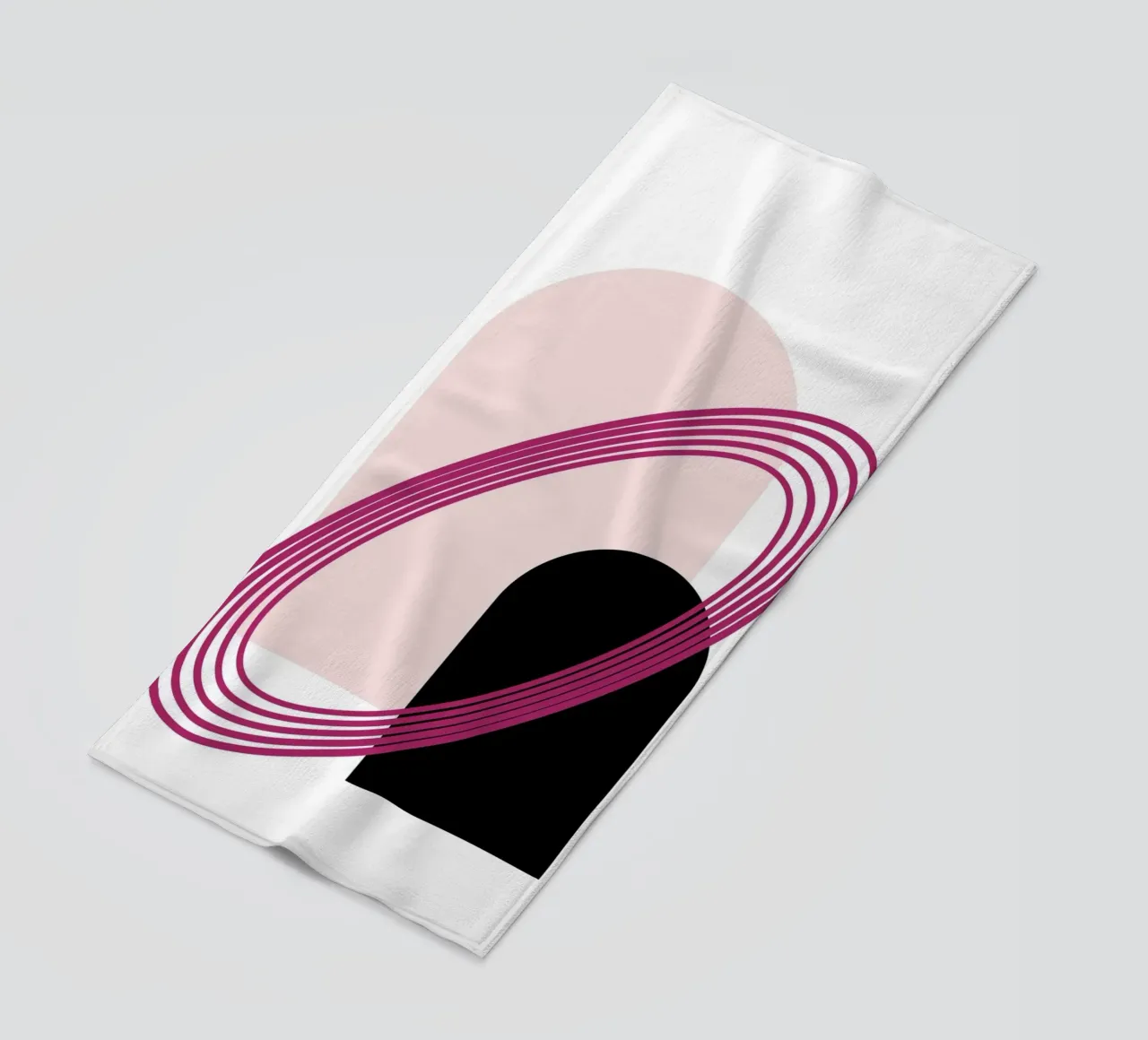 Abstract Archway Serenity - Modern Minimalist Geometric Art beach towel by NorwesClub