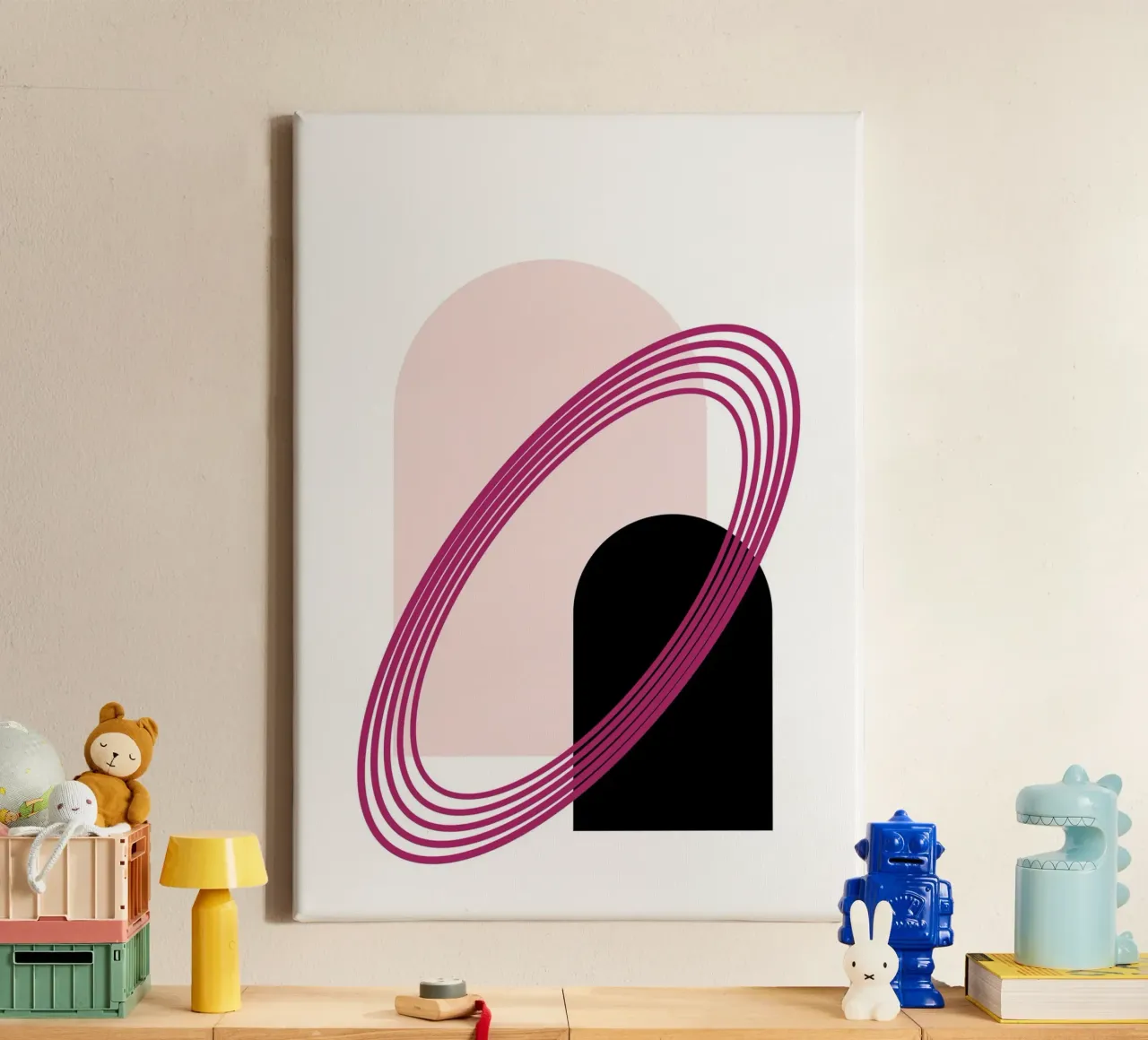 Abstract Archway Serenity - Modern Minimalist Geometric Art canvas by NorwesClub