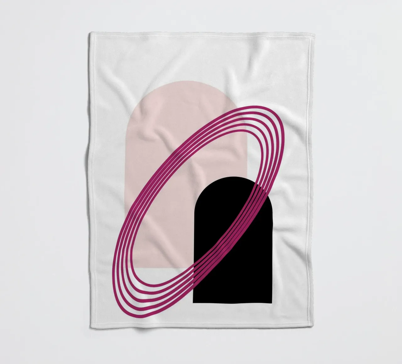 Abstract Archway Serenity - Modern Minimalist Geometric Art fleece blanket by NorwesClub