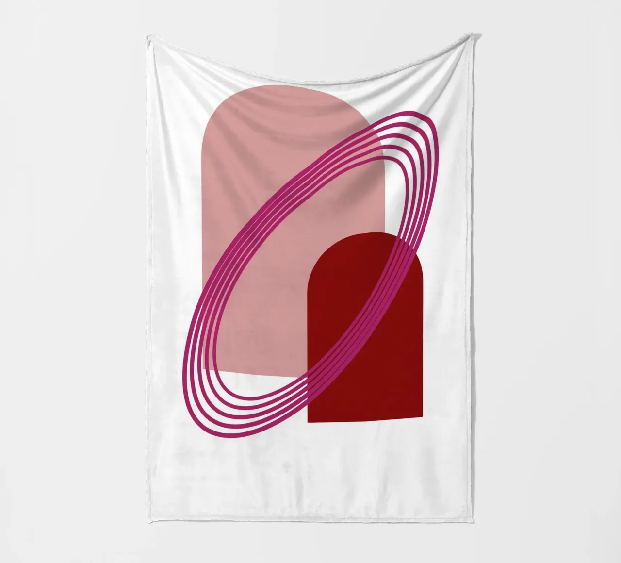 Abstract Archway Harmony - Modern Minimalist Geometric Art P fleece blanket by NorwesClub