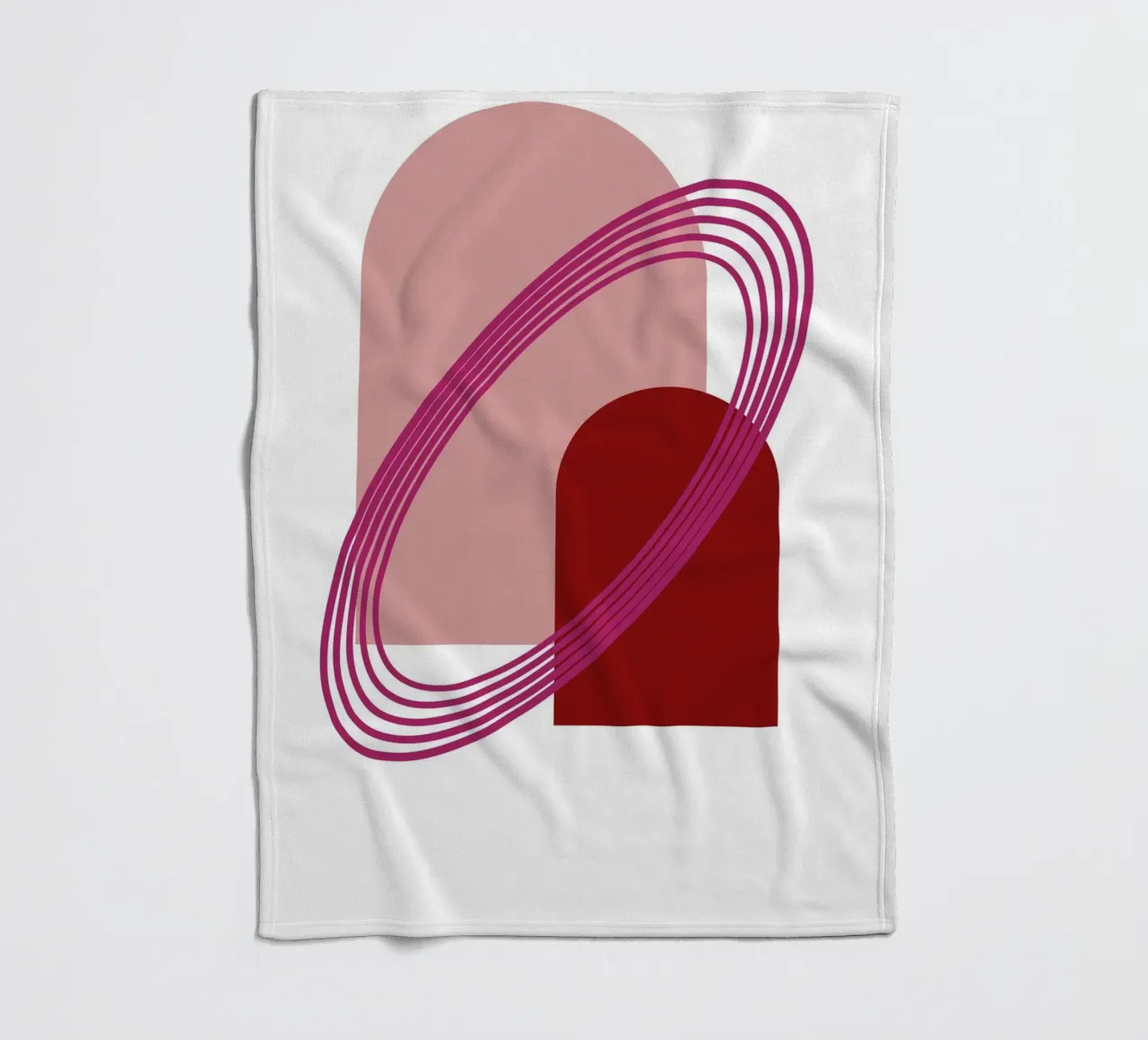 Abstract Archway Harmony - Modern Minimalist Geometric Art P fleece blanket by NorwesClub