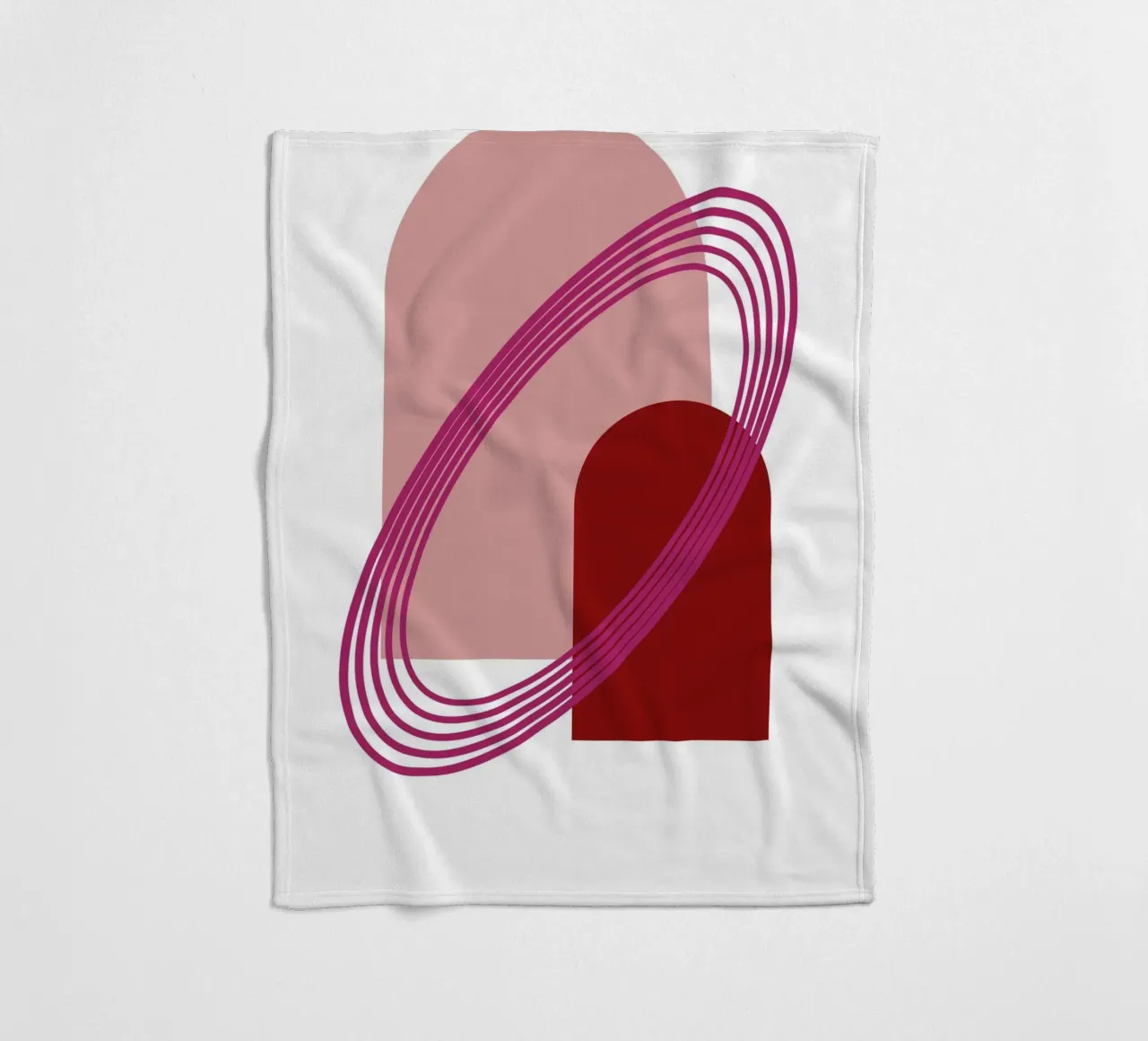 Abstract Archway Harmony - Modern Minimalist Geometric Art P fleece blanket by NorwesClub