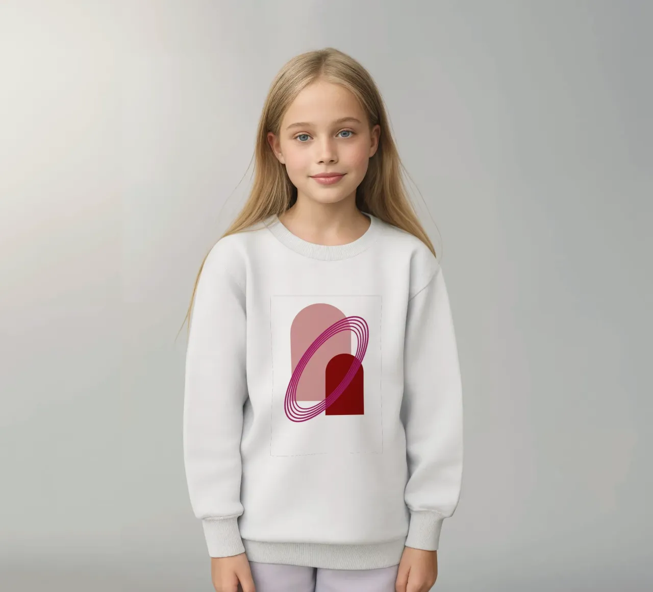 Abstract Archway Harmony - Modern Minimalist Geometric Art P kids sweatshirt by NorwesClub