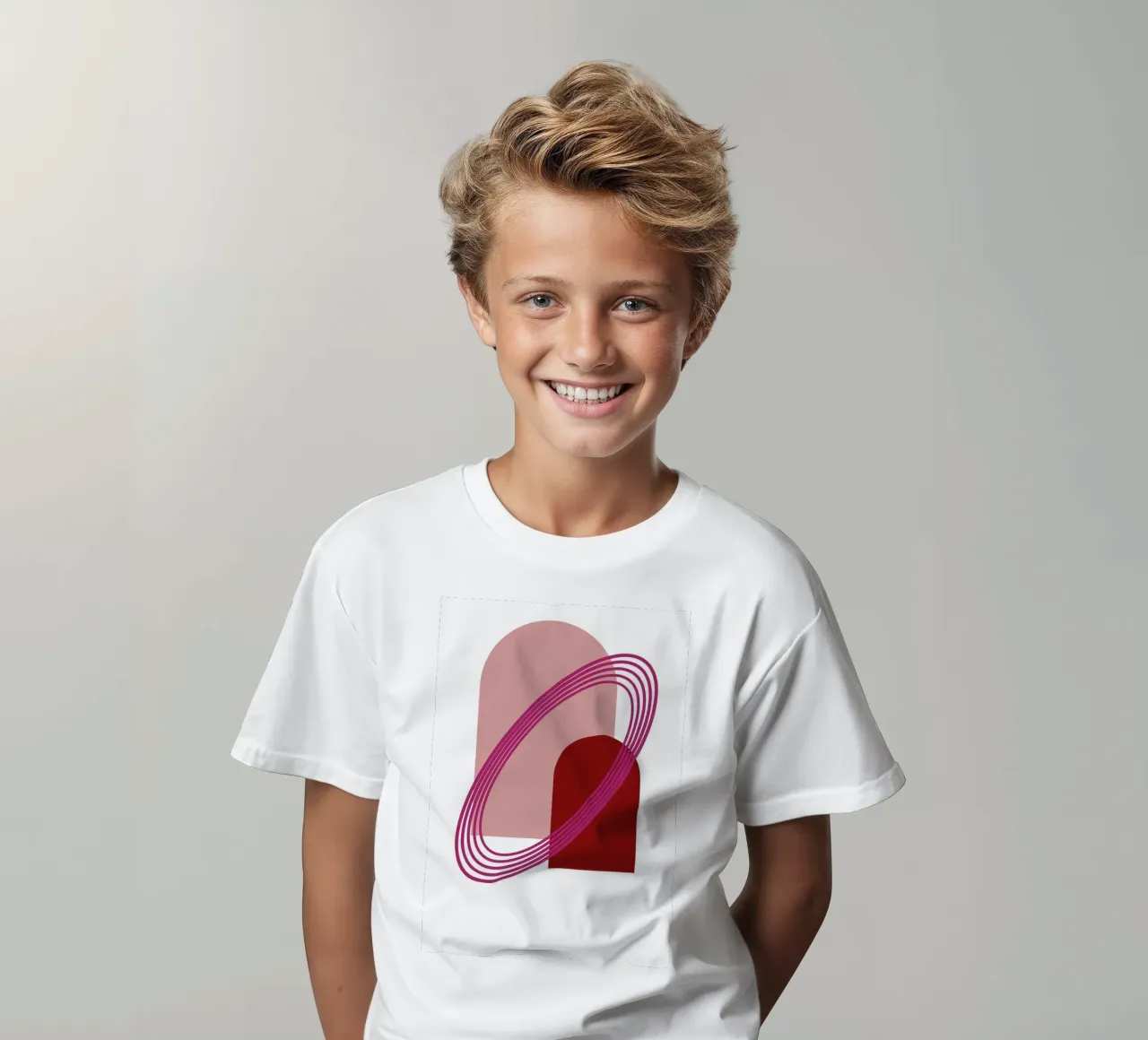 Abstract Archway Harmony - Modern Minimalist Geometric Art P kids t-shirt by NorwesClub