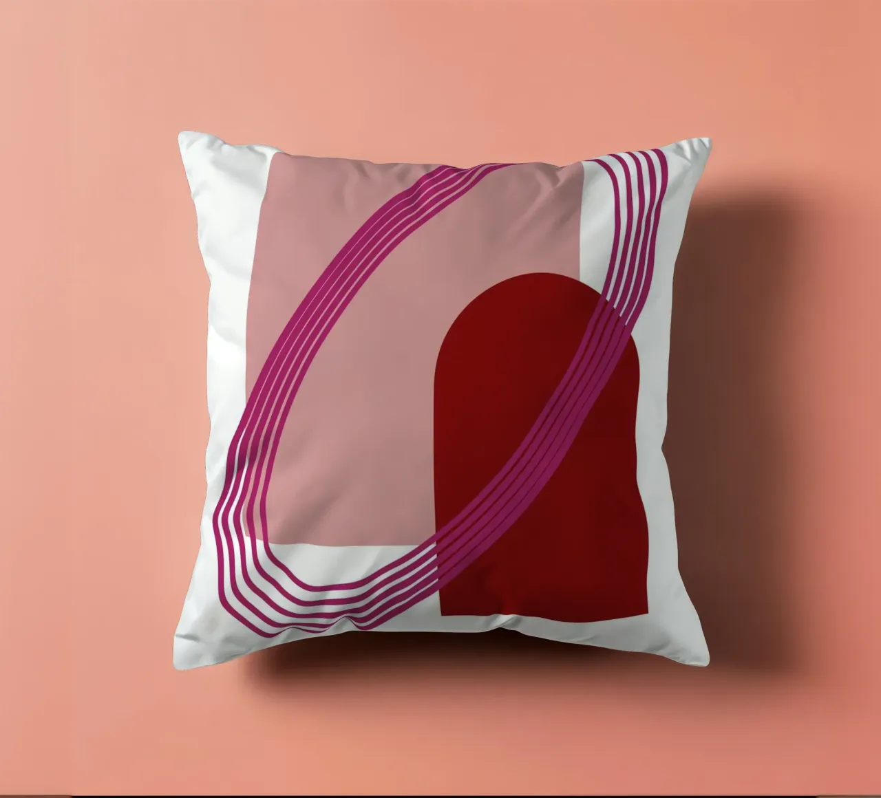 Abstract Archway Harmony - Modern Minimalist Geometric Art P decorative cushion by NorwesClub