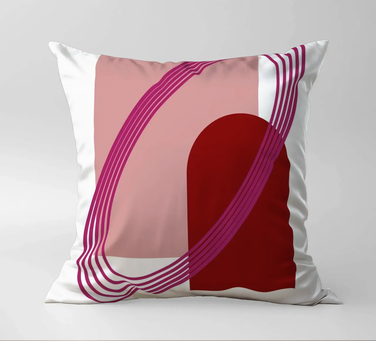 Abstract Archway Harmony - Modern Minimalist Geometric Art P decorative cushion by NorwesClub