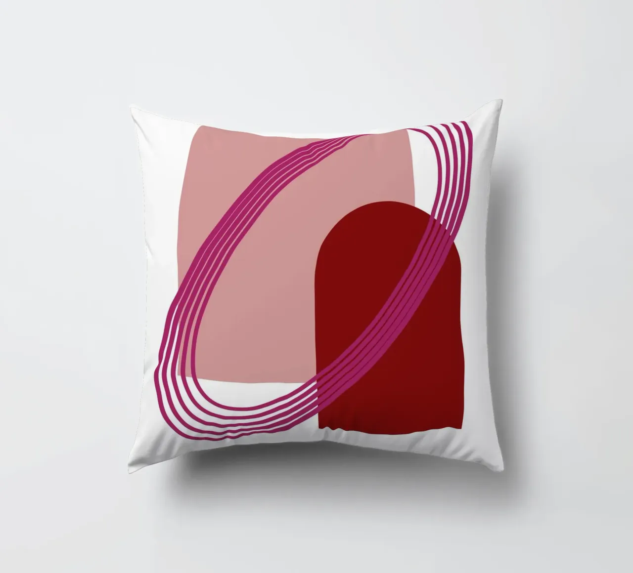 Abstract Archway Harmony - Modern Minimalist Geometric Art P decorative cushion by NorwesClub