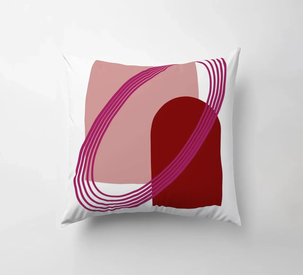 Abstract Archway Harmony - Modern Minimalist Geometric Art P decorative cushion by NorwesClub