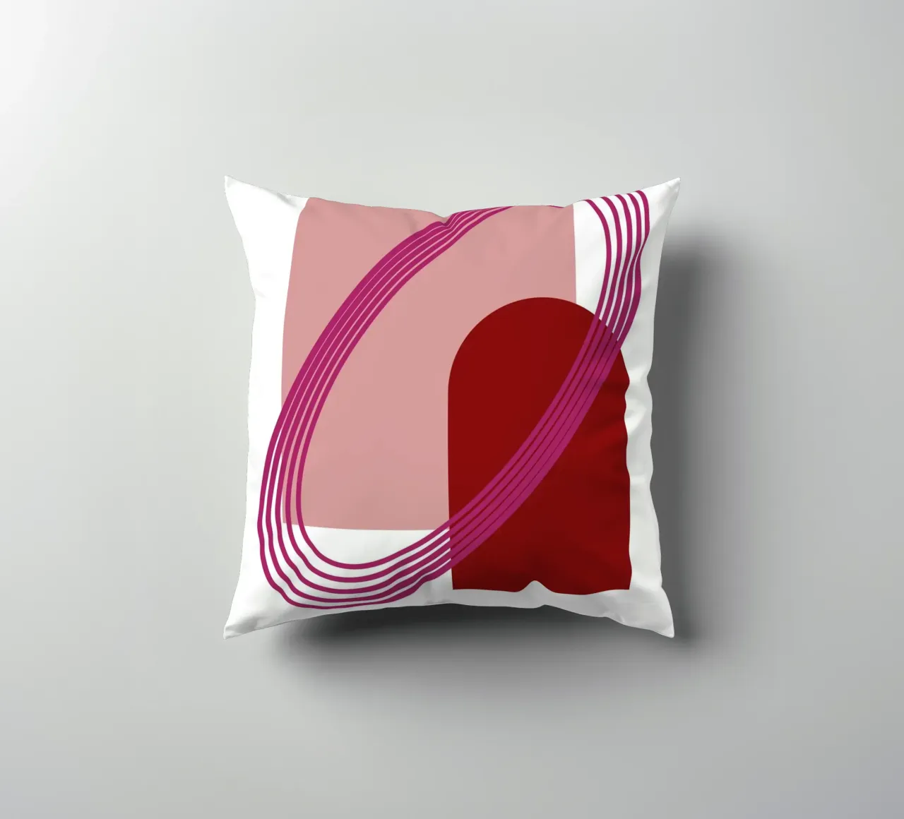 Abstract Archway Harmony - Modern Minimalist Geometric Art P decorative cushion by NorwesClub
