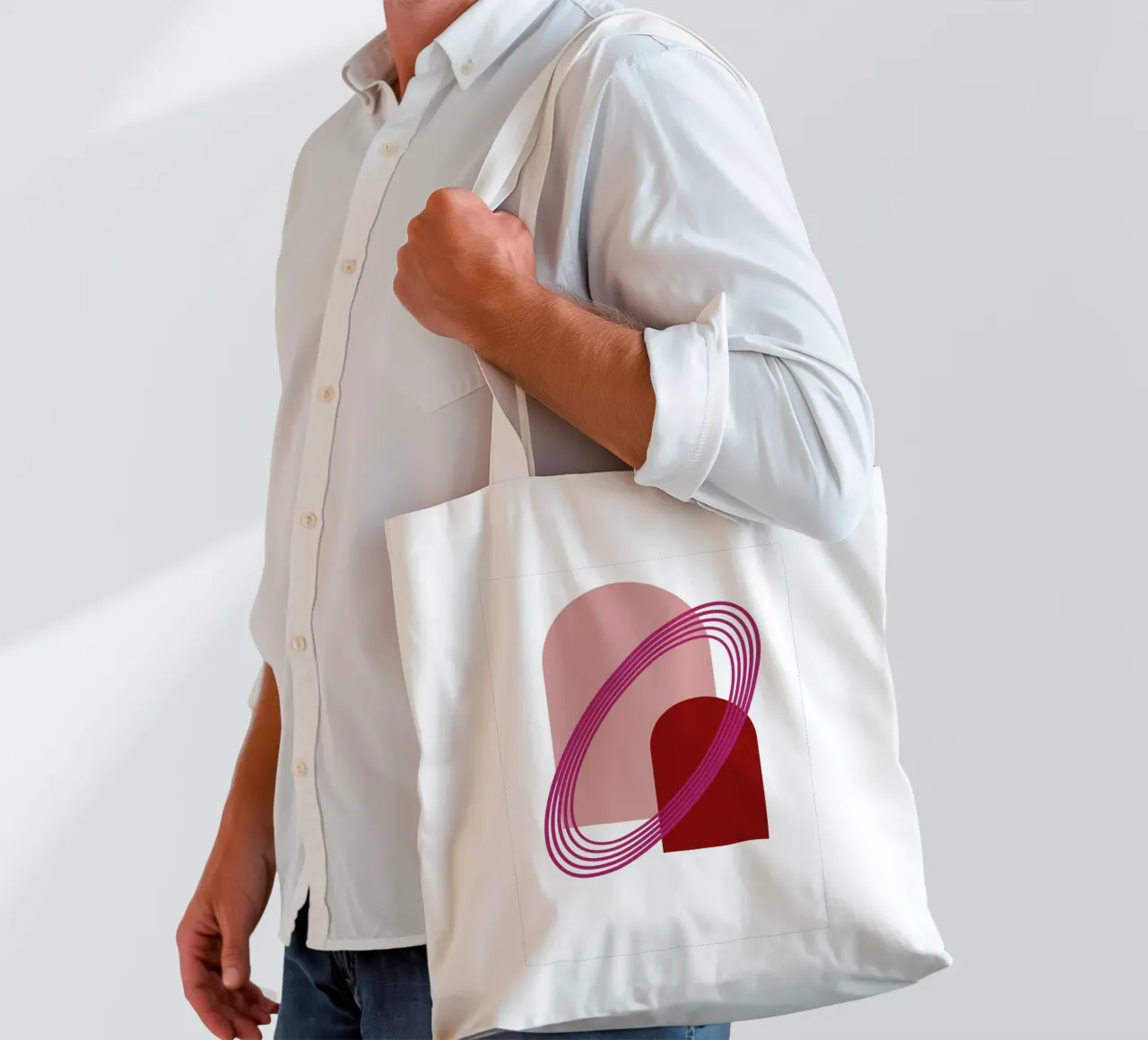 Abstract Archway Harmony - Modern Minimalist Geometric Art P tote bag by NorwesClub