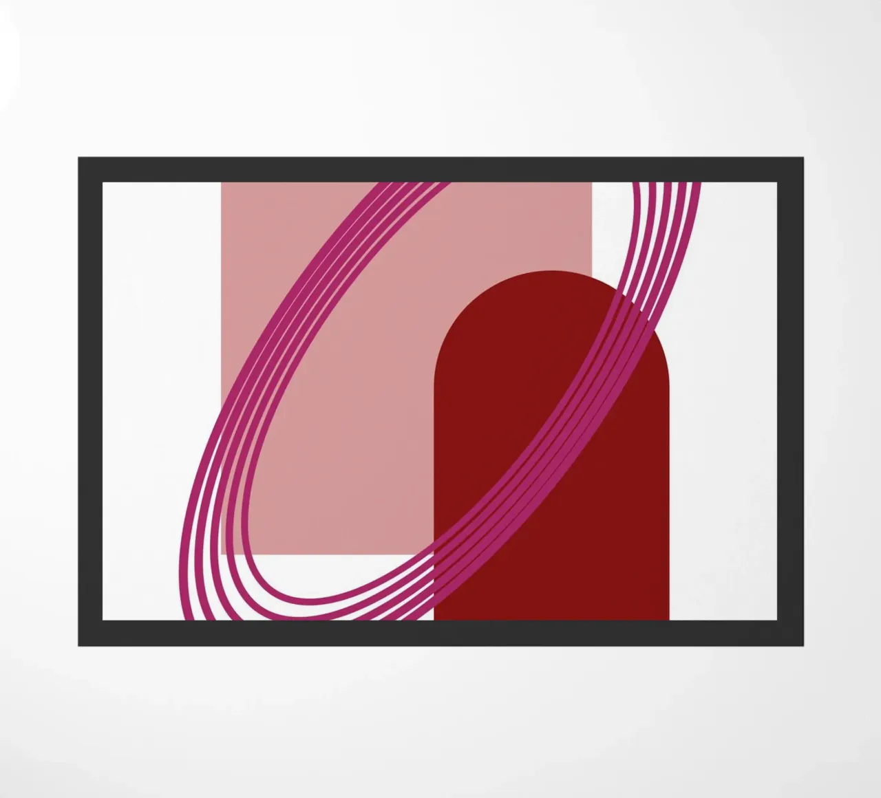 Abstract Archway Harmony - Modern Minimalist Geometric Art P doormat by NorwesClub