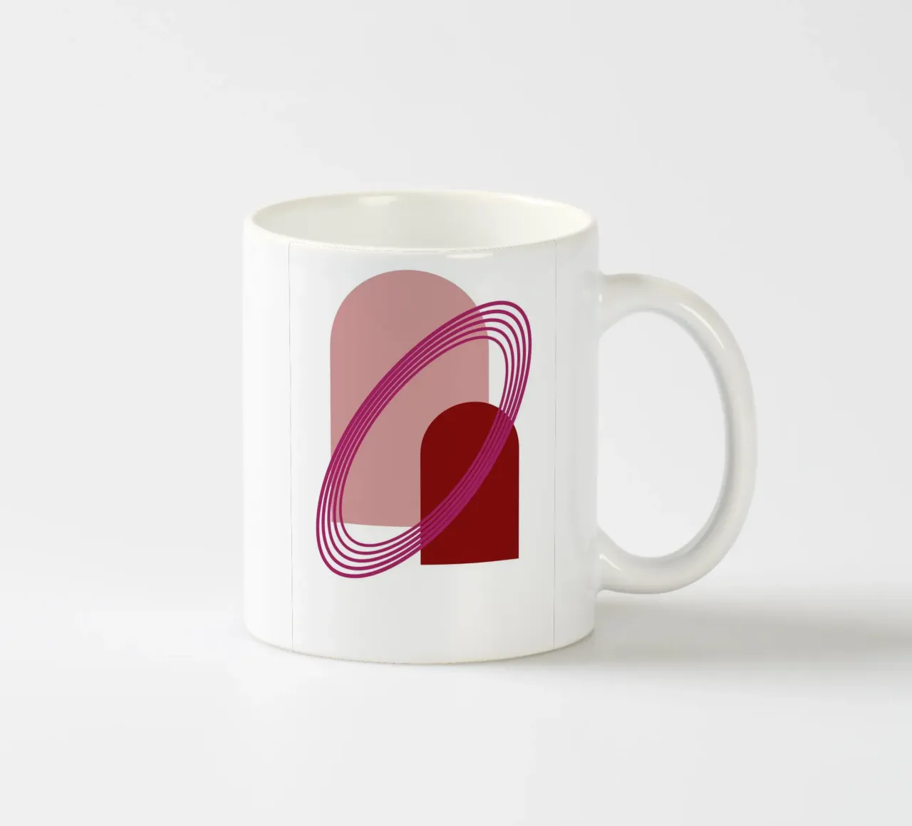 Abstract Archway Harmony - Modern Minimalist Geometric Art P ceramic mug by NorwesClub